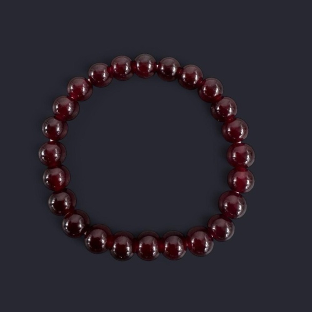 Brown Glass Bead Bracelet 8mm